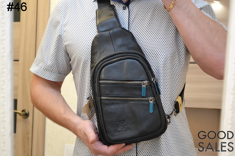 Ādas somas, melna krāsa #46