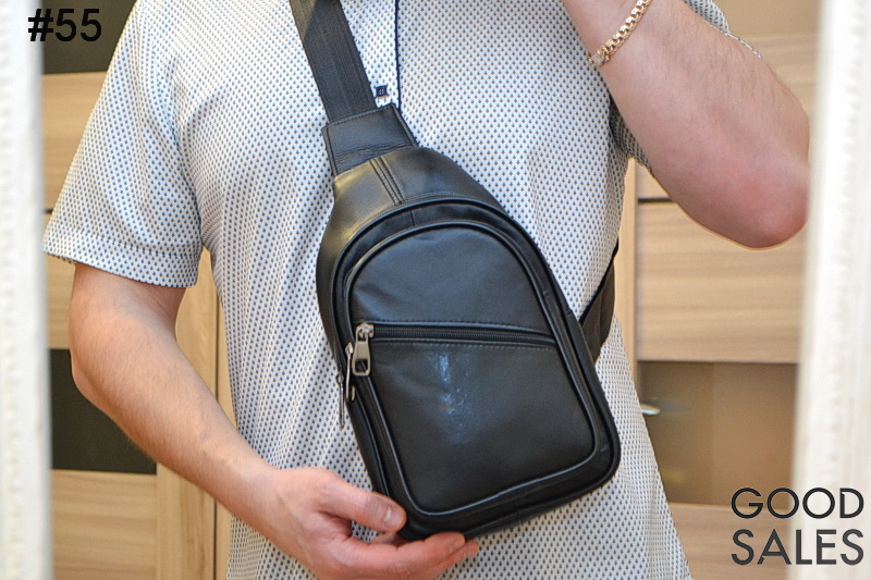 Ādas somas, melna krāsa #55