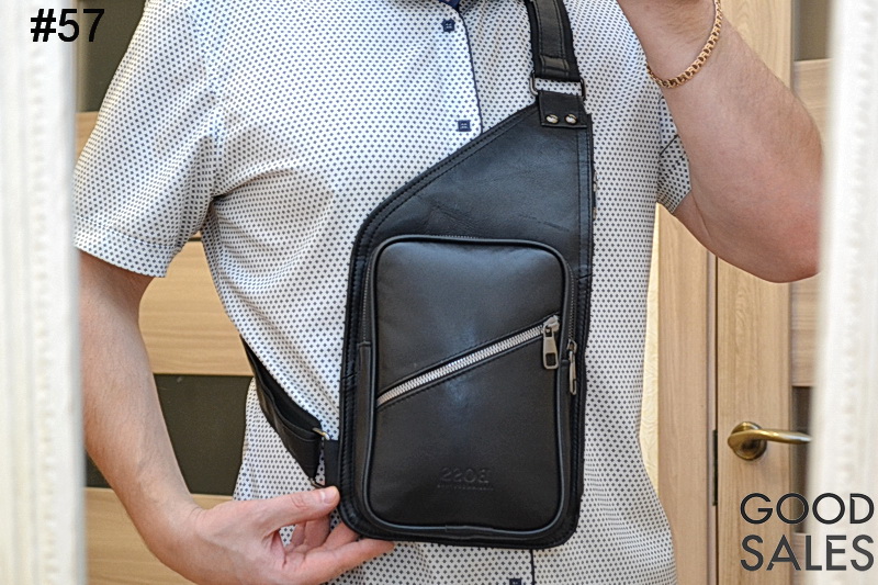 Ādas somas, melna krāsa #57