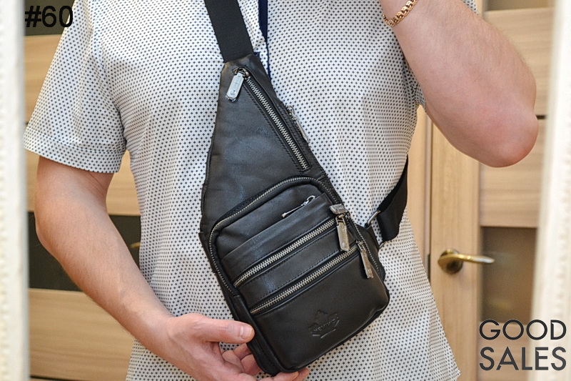 Ādas somas, melna krāsa #60